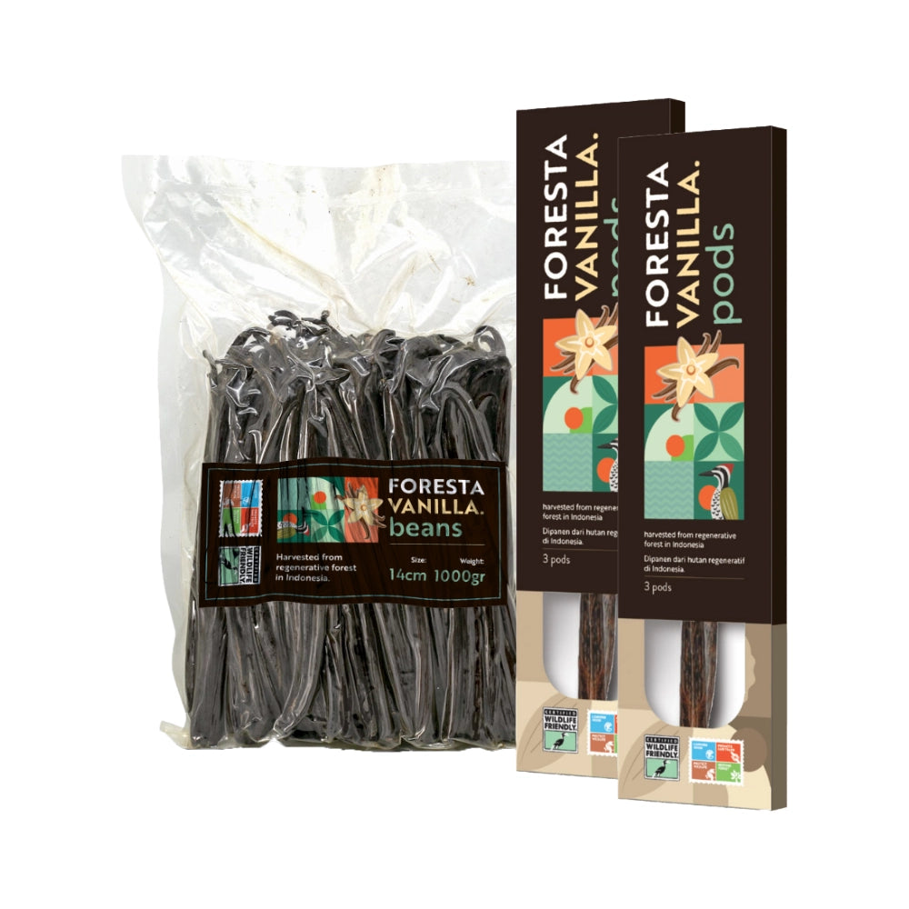 FORESTA Vanilla Pods (Vanilla Beans) Grade A - Bourbon Variety